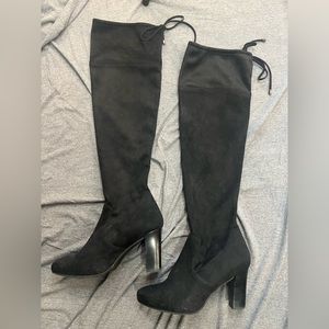 Black Over-the-knee sexy Booties size EU 40 (US 9)